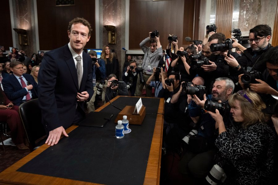 FILE - Meta CEO Mark Zuckerberg, arrives to testify before a Senate Judiciary Committee hearing on Capitol Hill in Washington, Jan. 31, 2024, to discuss child safety. In a Monday, June 17, 2024, opinion piece for The New York Times, Dr. Vivek Murthy has called on Congress to require warning labels on social media platforms similar to those now mandatory on cigarette boxes. (AP Photo/Manuel Balce Ceneta, File)