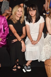 PARIS, FRANCE - JULY 01: Meg Ryan and her daughter Daisy True Ryan attend the Schiaparelli Haute Couture Fall/Winter 2019 2020 show as part of Paris Fashion Week on July 01, 2019 in Paris, France. (Photo by Stephane Cardinale - Corbis/Corbis via Getty Images)