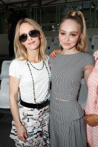 PARIS, FRANCE - JULY 03: Vanessa Paradis and her daughter Lily-Rose Depp attend the Chanel Haute Couture Fall Winter 2018/2019 show as part of Paris Fashion Week on July 3, 2018 in Paris, France. (Photo by Bertrand Rindoff Petroff/Getty Images)