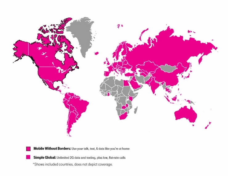 TMobile Simple Global Map