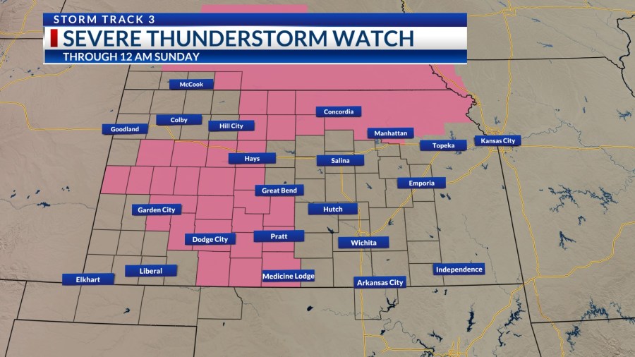 Severe weather hitting western Kansas