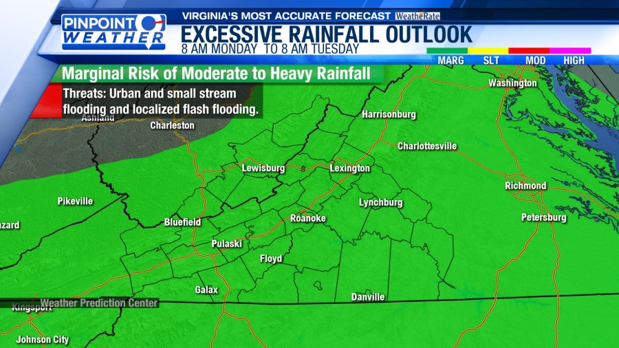 Pinpoint Weather: Warm with daily showers and storms