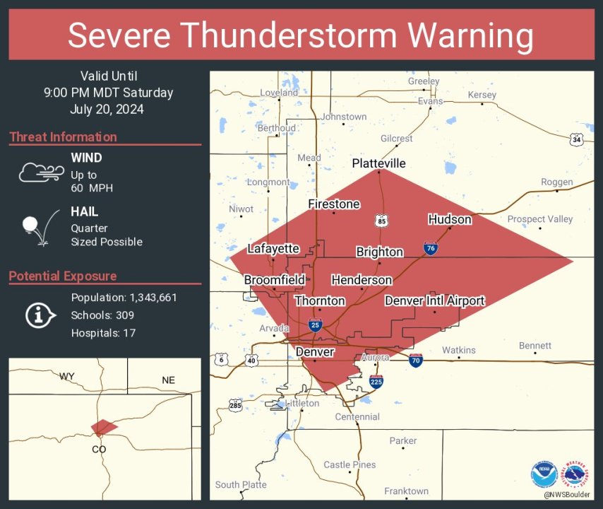 Denver weather: Cooler Sunday with rain and thunderstorms