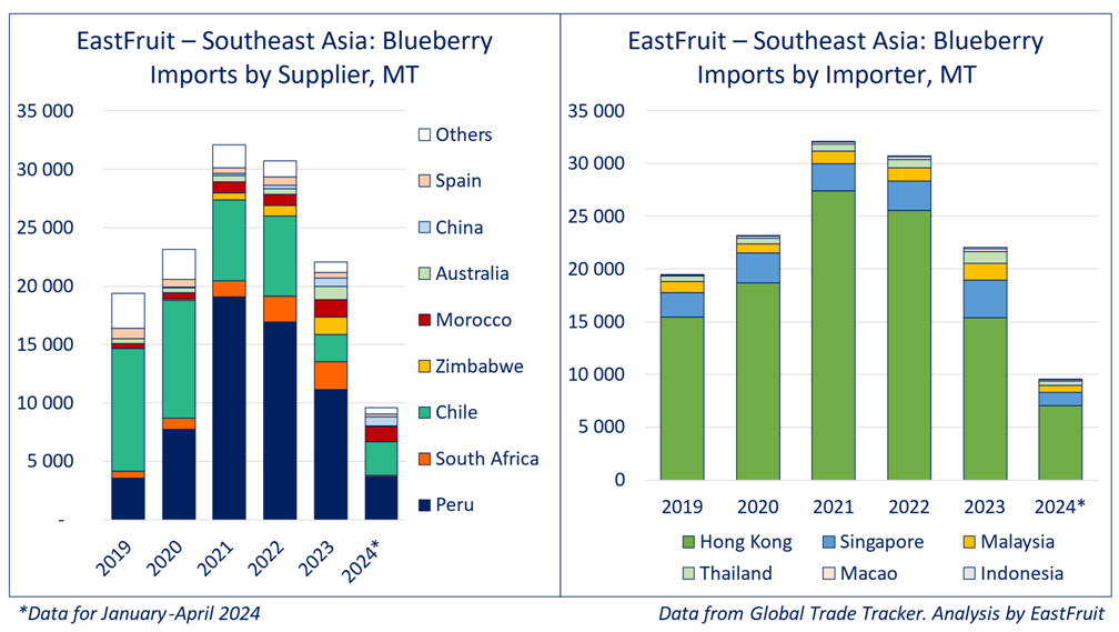 Morocco triples blueberry exports to Southeast Asia in past 5 years, on track for a new record! • EastFruit